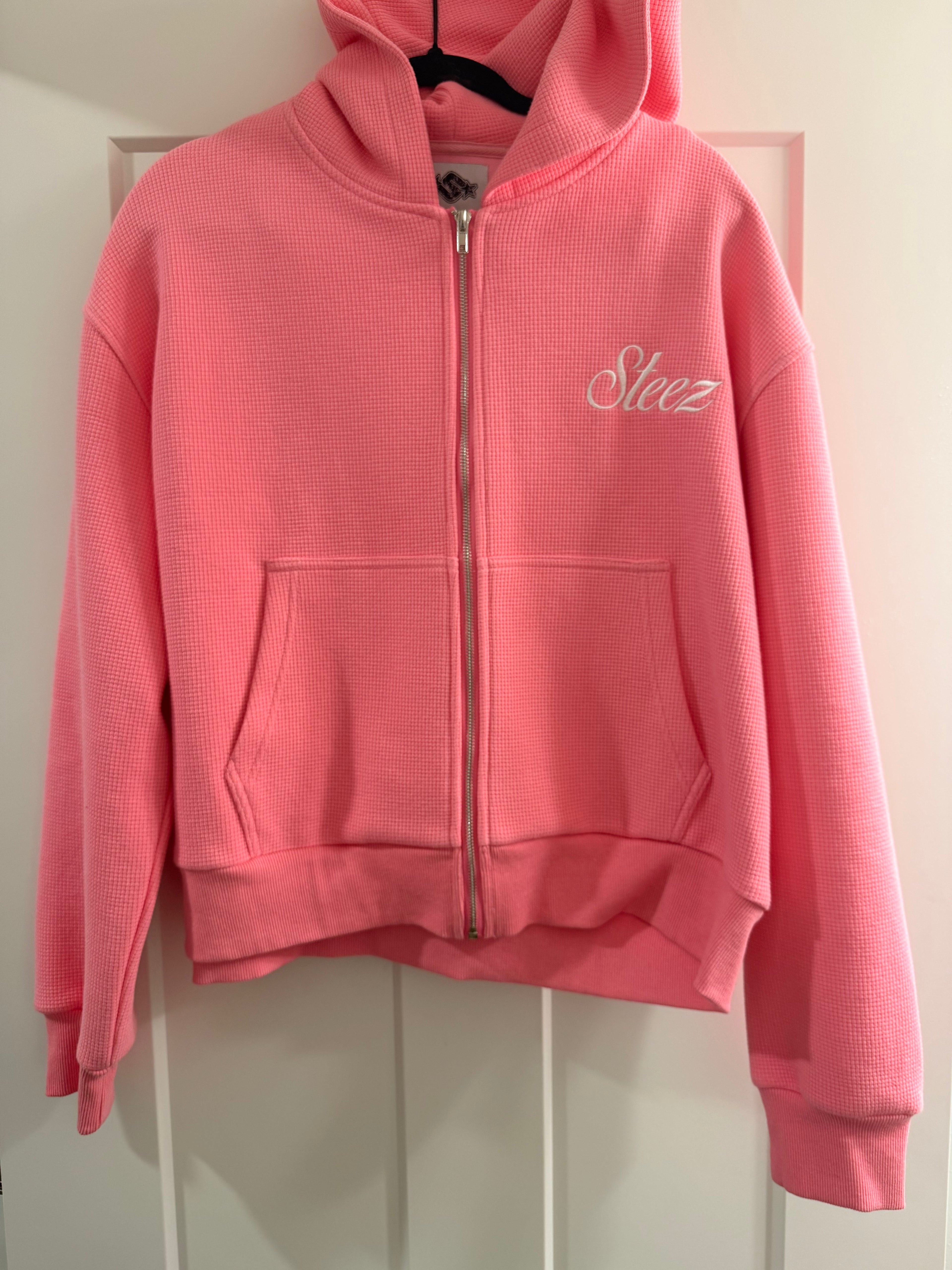 Pink thermal hoodie
