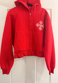Red thermal hoodie