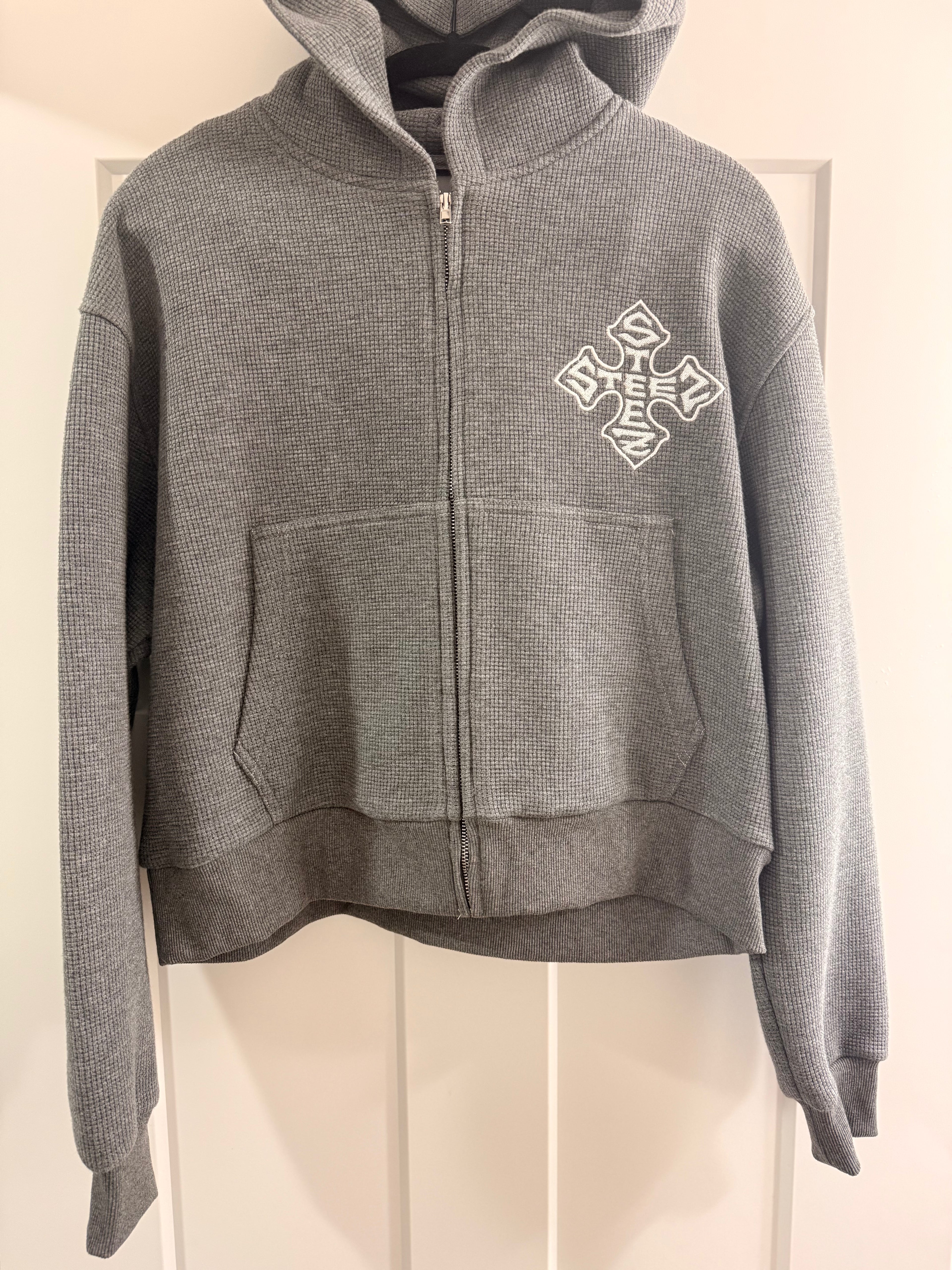 Grey thermal hoodie